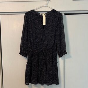 Pinch Black and White Long Sleeve Dress